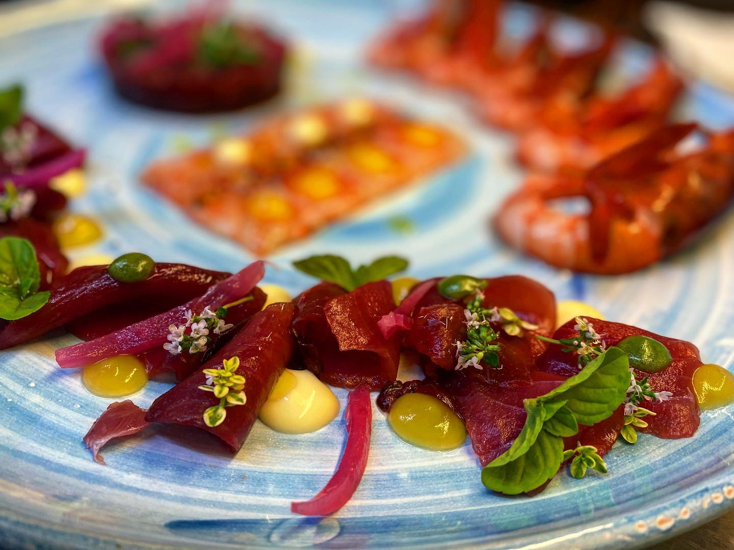 E dopo quello di Ricciola... Carpaccio di #tonnorosso •••#redtuna #fishoftheday #crudodimare #wowwowwow #ristoranteida